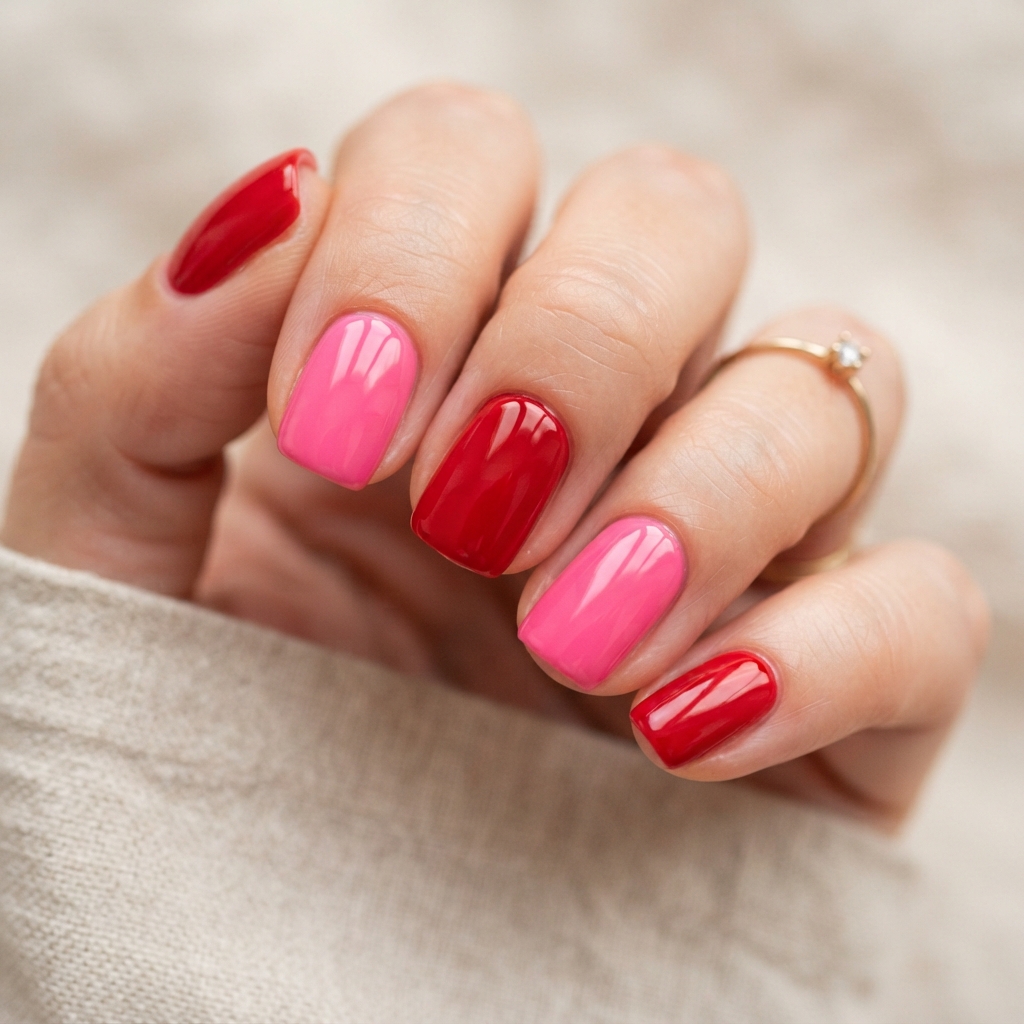 Best 30 Colorful Summer Nails Ideas for Every Vacation Vibe 27 Cherry Red and Pink Nail Ideas