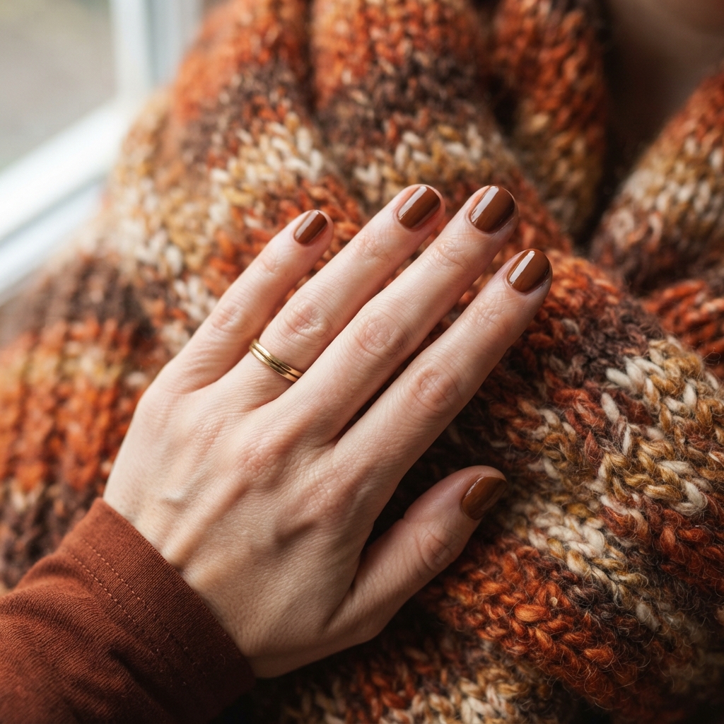 Best 30 Short Fall Nails Ideas for every mood and season 30 Chestnut Brown Nails Ideas