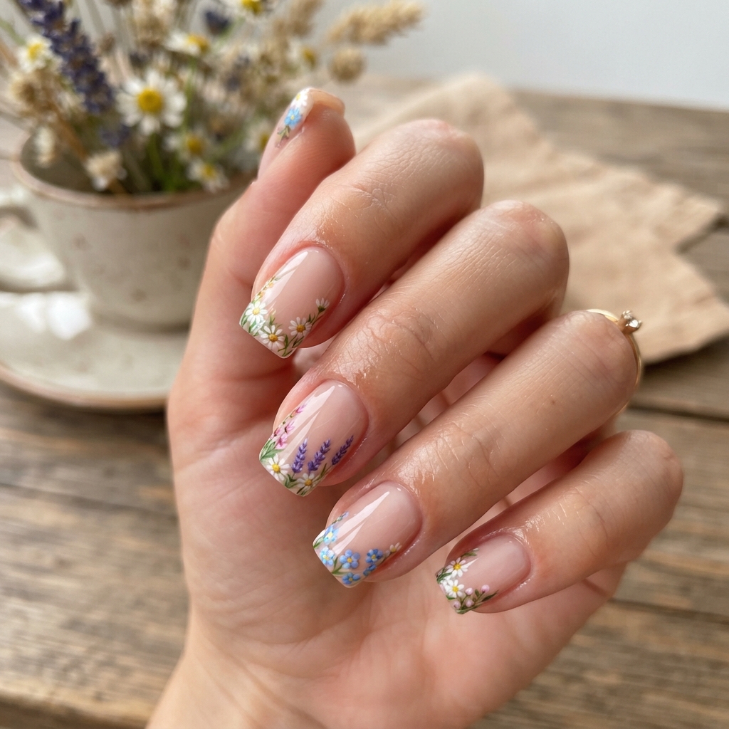 June Nails Ideas: 30 Fresh Looks to Try This Summer 24 Floral French Manicure Ideas