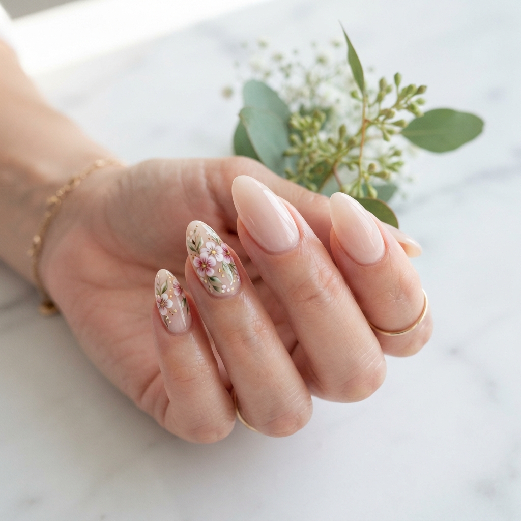 Cute Acrylic Nails Ideas: 30 Creative Looks to Inspire Your Next Manicure 4 Floral Acrylic Nail Ideas