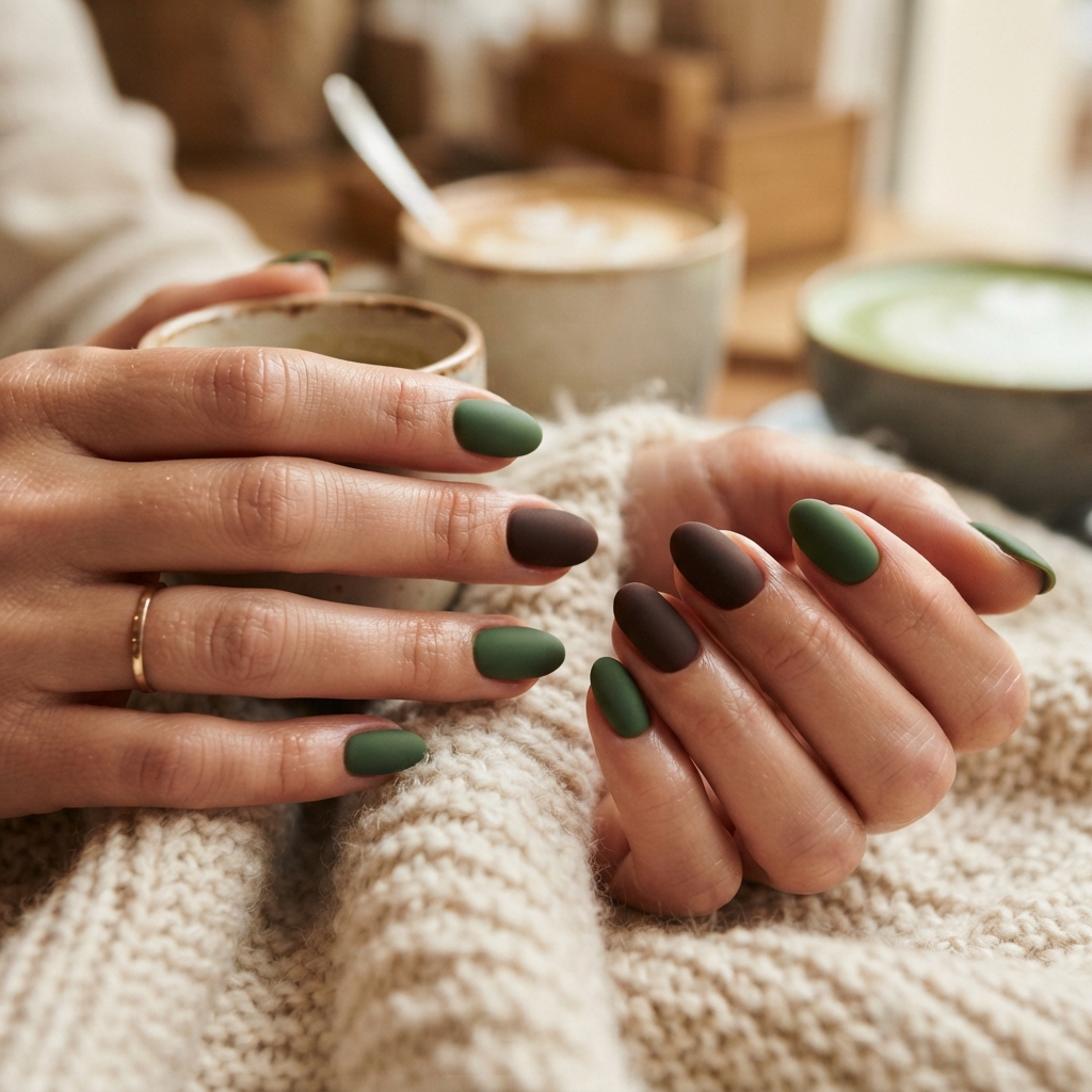 30 Matcha Nails Ideas That Bring Out Your Creative Side 15 Matcha Coffee Nails Ideas