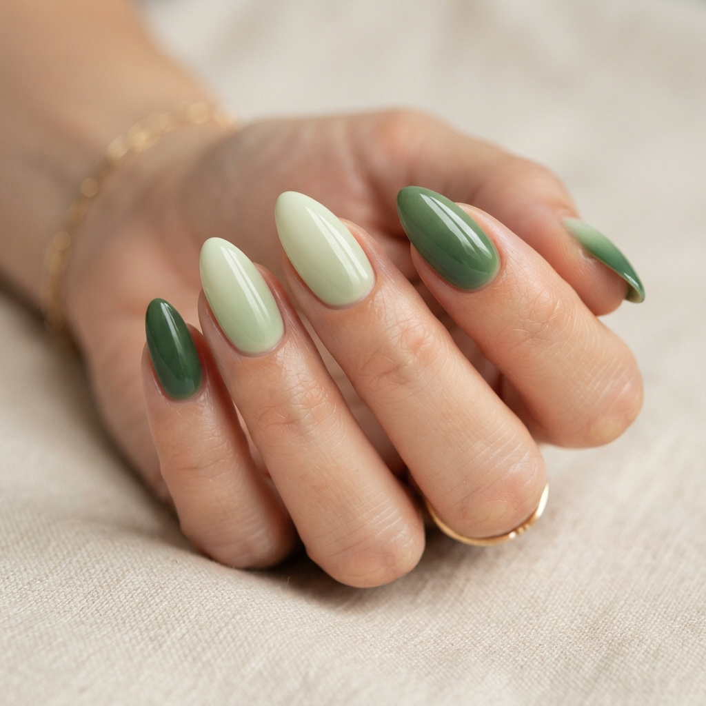 30 Matcha Nails Ideas That Bring Out Your Creative Side 2 Matcha Nails Green Ombre Ideas