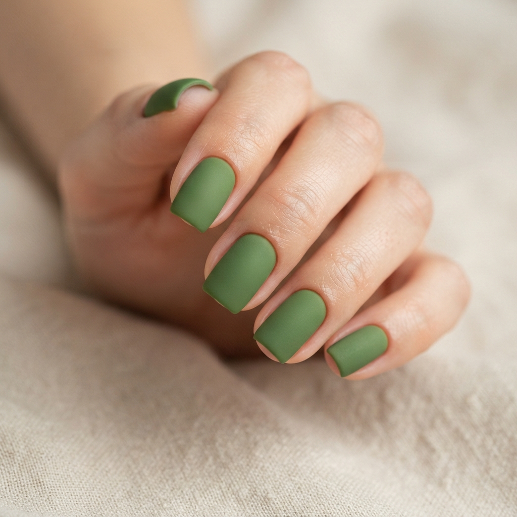 30 Matcha Nails Ideas That Bring Out Your Creative Side 10 Matte Matcha Nails Ideas