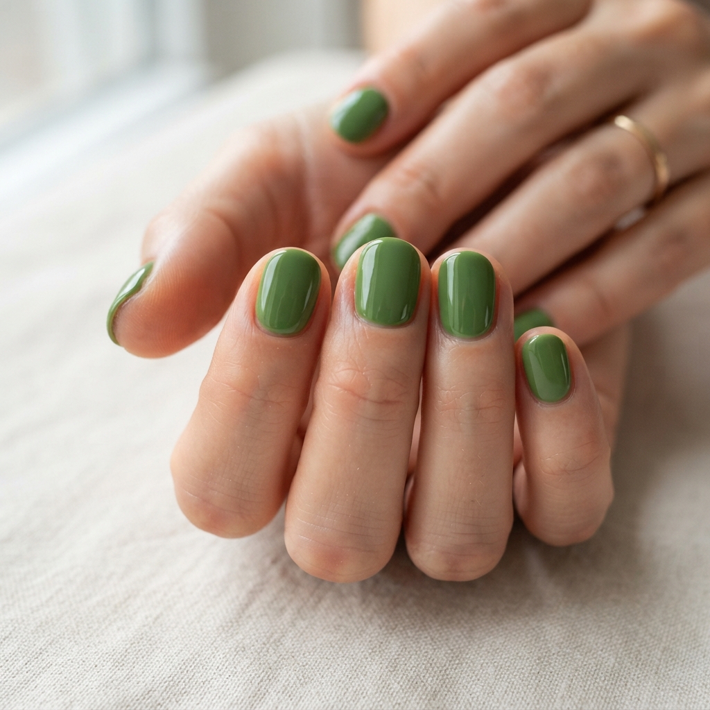 30 Matcha Nails Ideas That Bring Out Your Creative Side 26 Matcha Short Nails Ideas