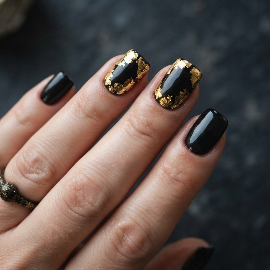 Cute Acrylic Nails Ideas: 30 Creative Looks to Inspire Your Next Manicure 18 Metallic Foil Nail Ideas
