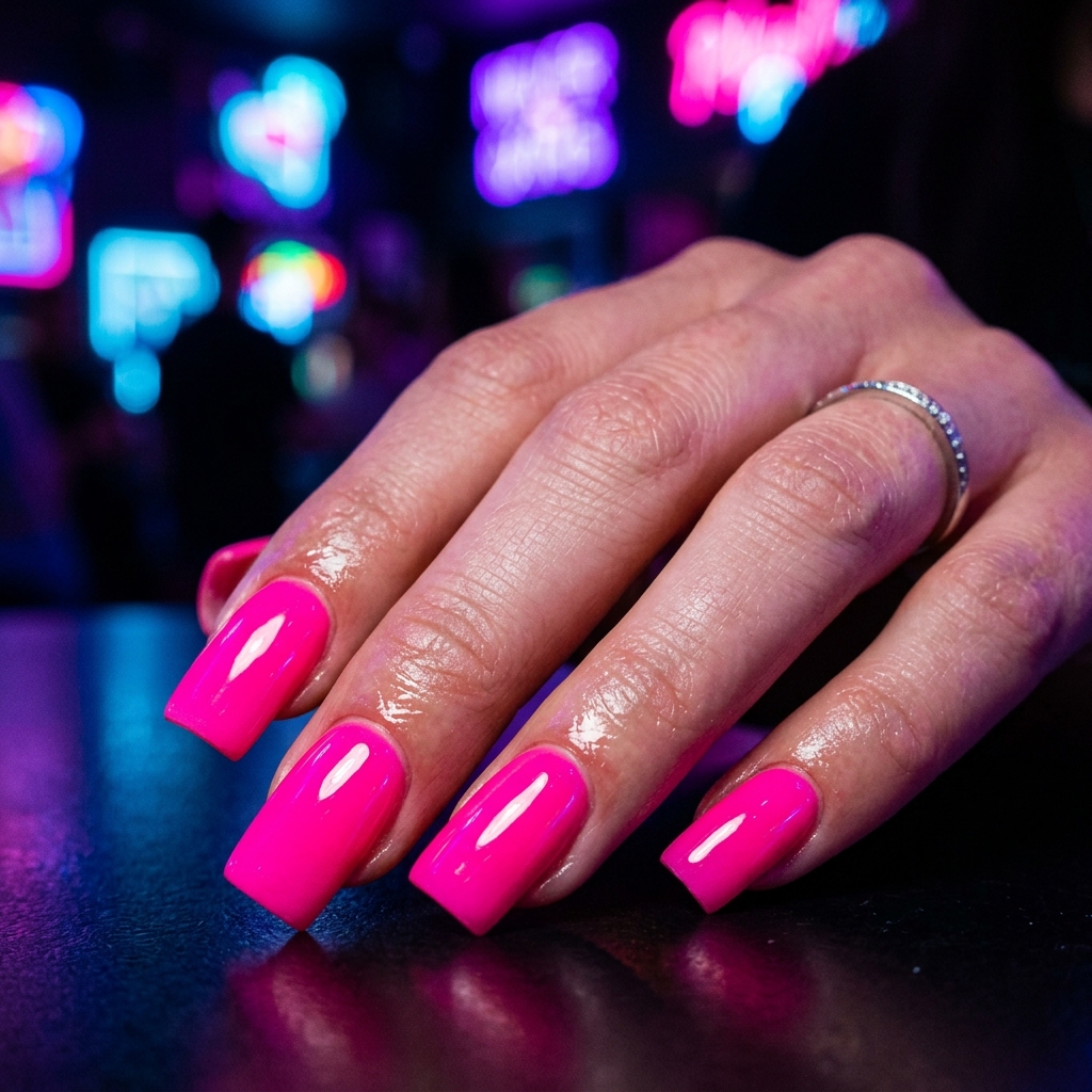 Neon Pink Nail Ideas