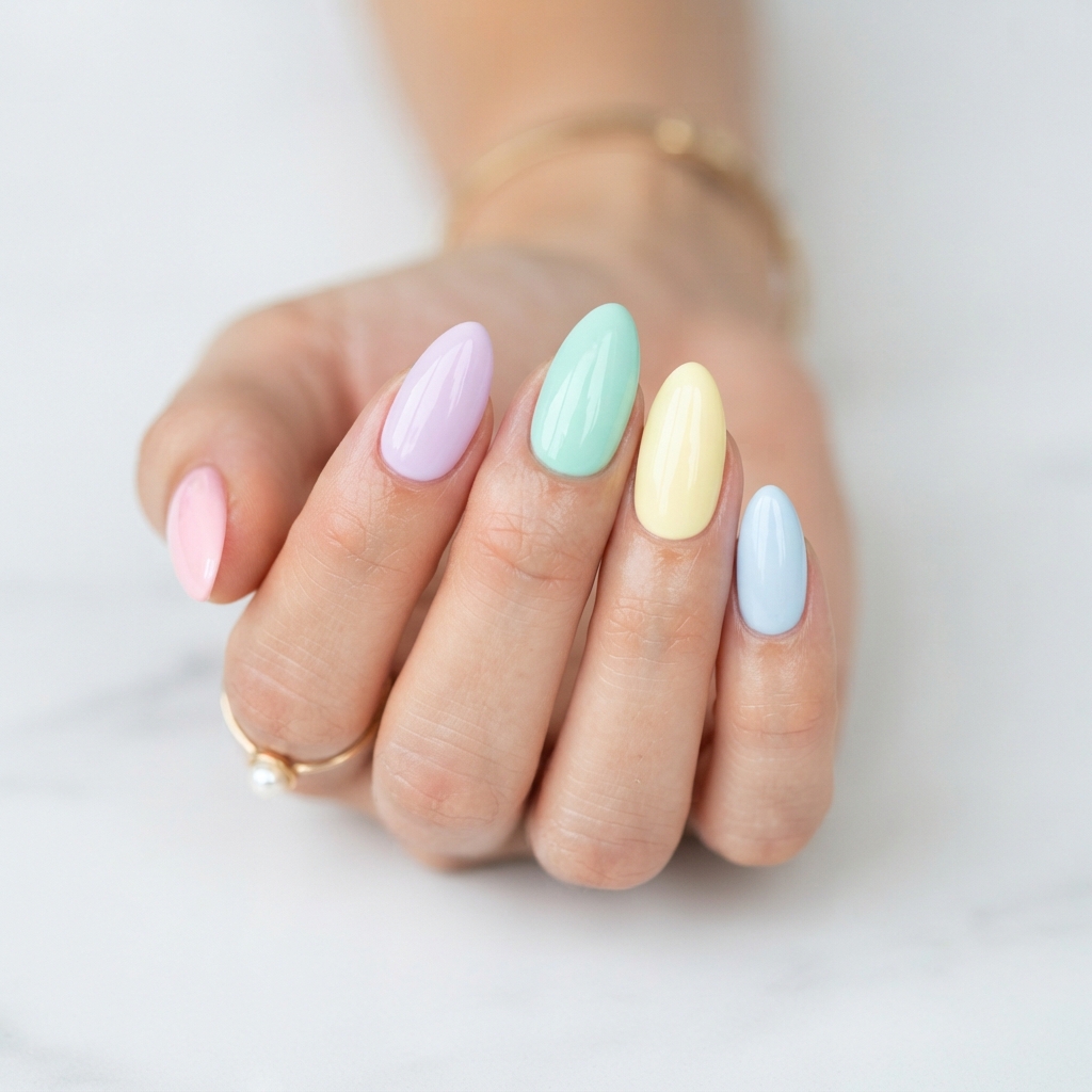Cute Acrylic Nails Ideas: 30 Creative Looks to Inspire Your Next Manicure 11 Pastel Rainbow Nail Ideas