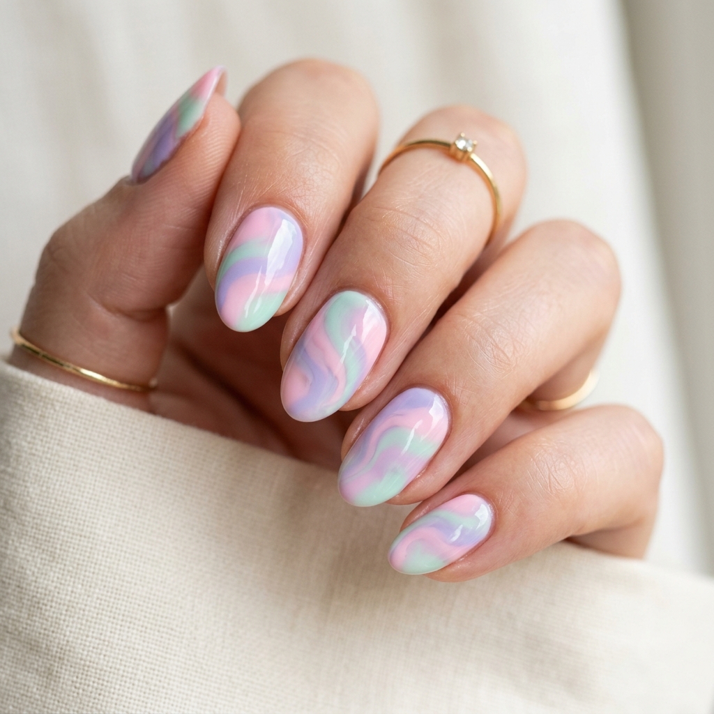 30 Spring Summer Nails Ideas That Bring Your Creativity to Life 31 Pastel Swirl Spring Summer Nails Ideas
