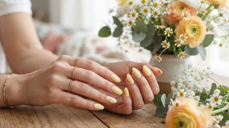 Pastel Yellow Nails
