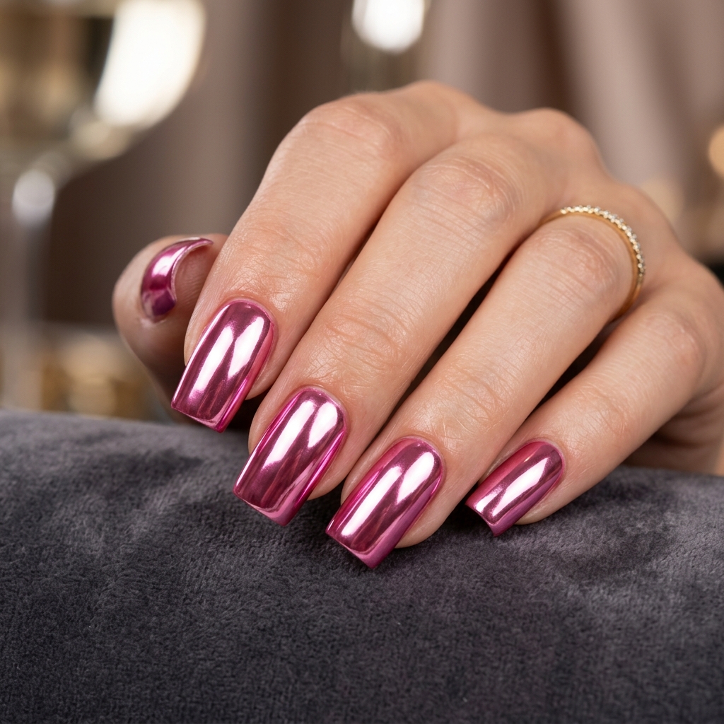 Pink Chrome Nail Ideas