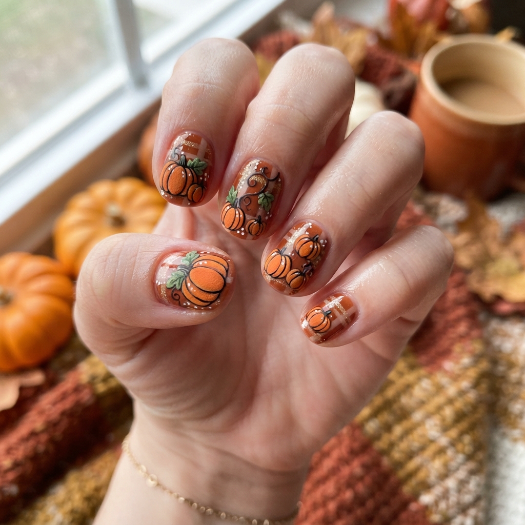30 Cute Halloween Nails Ideas: Spooky, Fun & Adorable Nail Designs 5 Pumpkin Nail Art Ideas