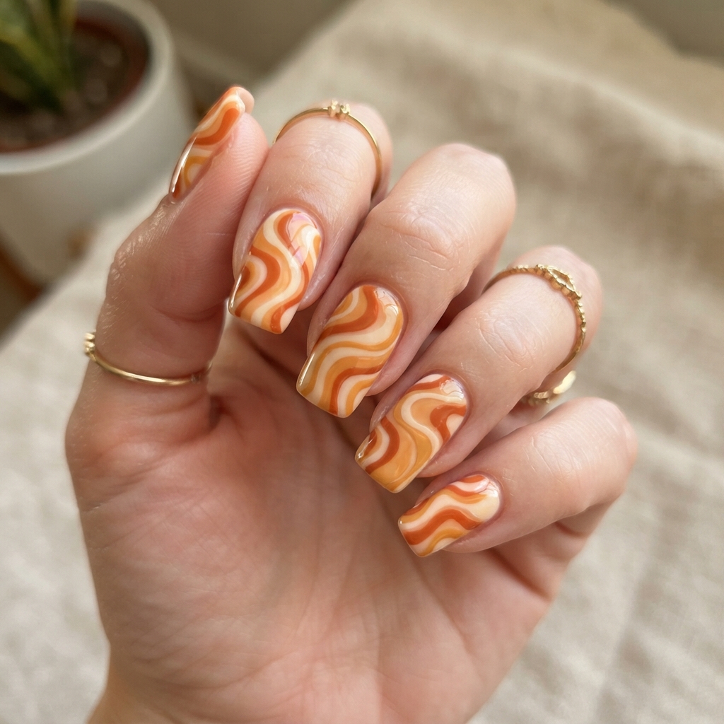 Cute Acrylic Nails Ideas: 30 Creative Looks to Inspire Your Next Manicure 23 Swirl Pattern Nail Ideas