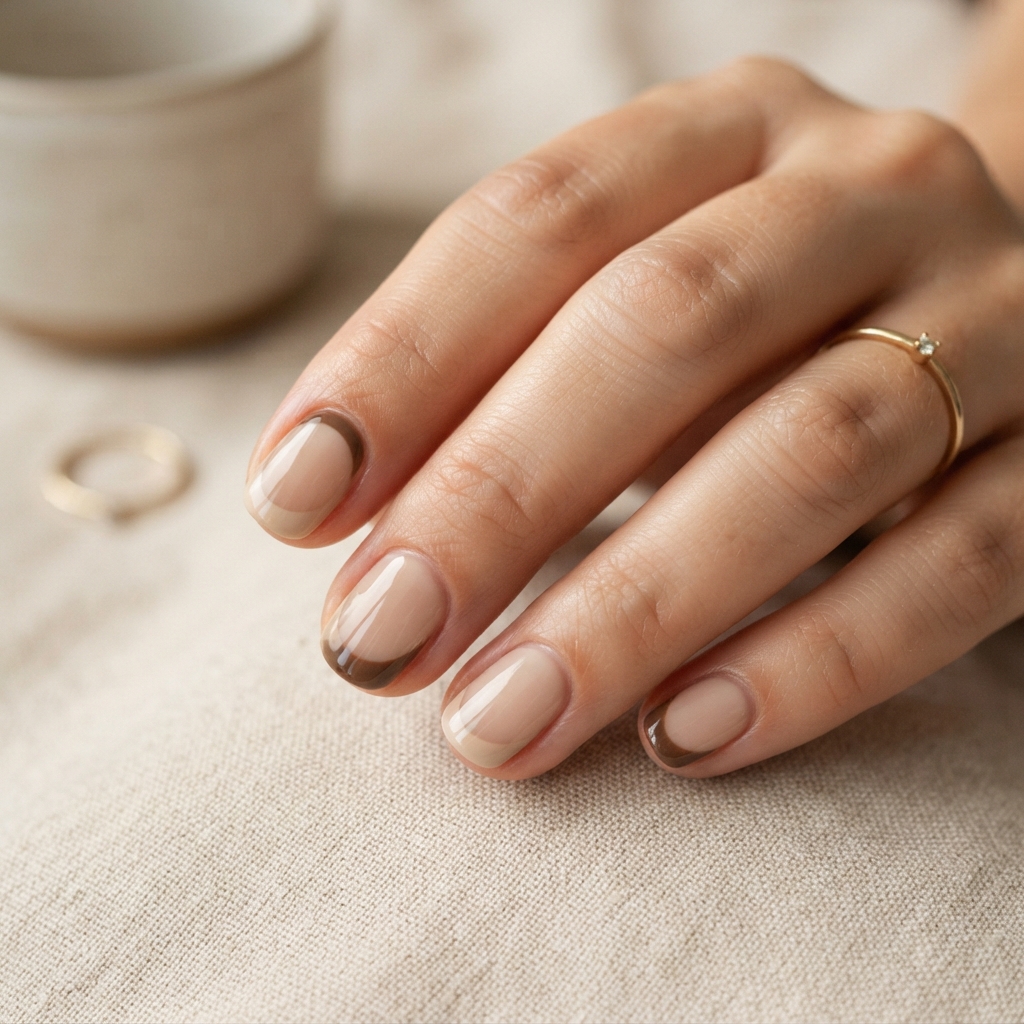 Best 30 Short Fall Nails Ideas for every mood and season 14 Two Tone French Tip Ideas