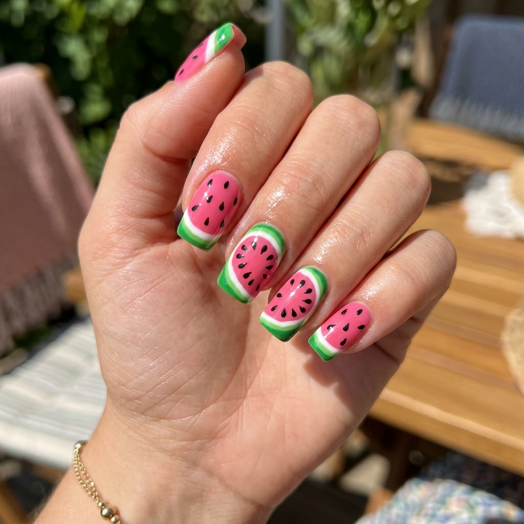 30 Tropical Vacation Nails Ideas: Your Ultimate Inspiration Guide 12 Watermelon Sugar Nail Ideas