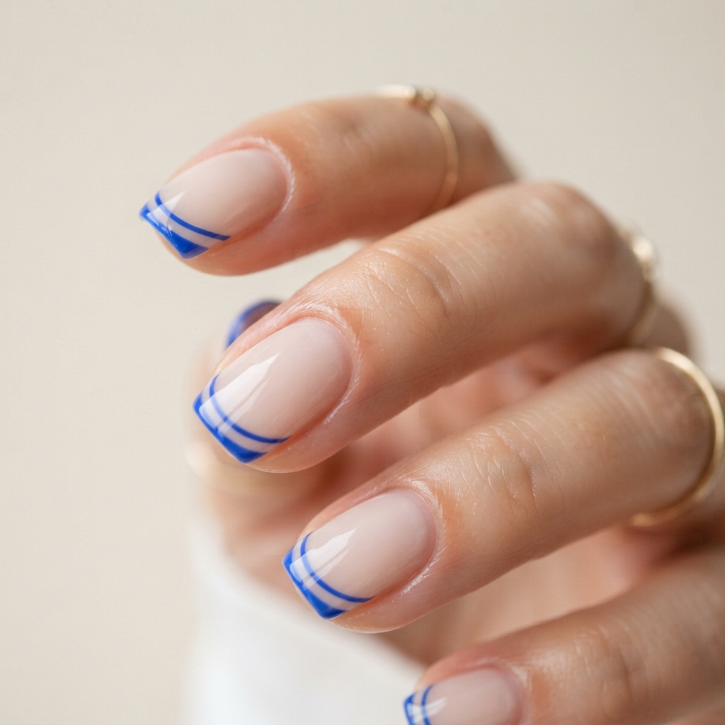 Double Line Blue French Ideas