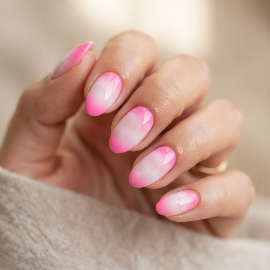 Best 30 Bright Pink Nails Ideas for Every Season and Style 22 Bright Pink Airbrush Nail Ideas
