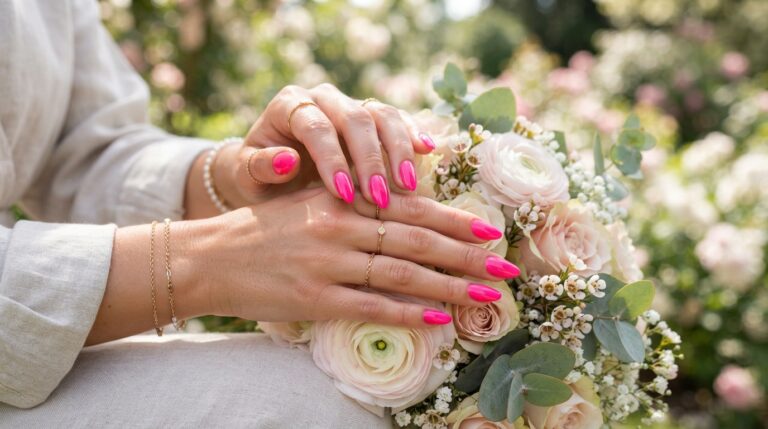 Bright Pink Nails