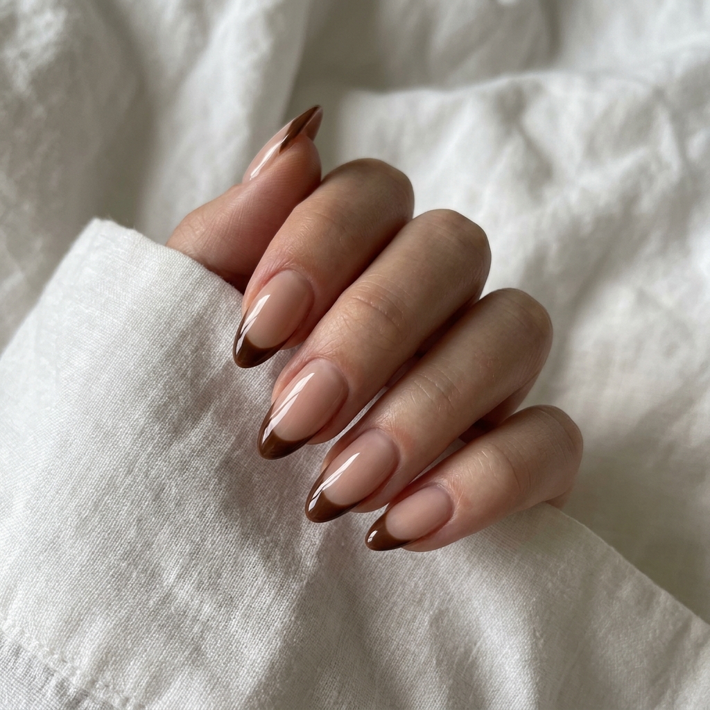Brown French Tip Ideas
