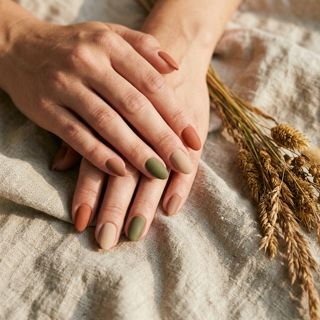 August Nails Ideas: 30 Fresh Looks to Inspire Your Next Manicure 30 Late Summer Earth Tone August Nails