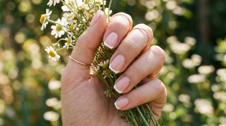 Short French Tip Acrylic Nails