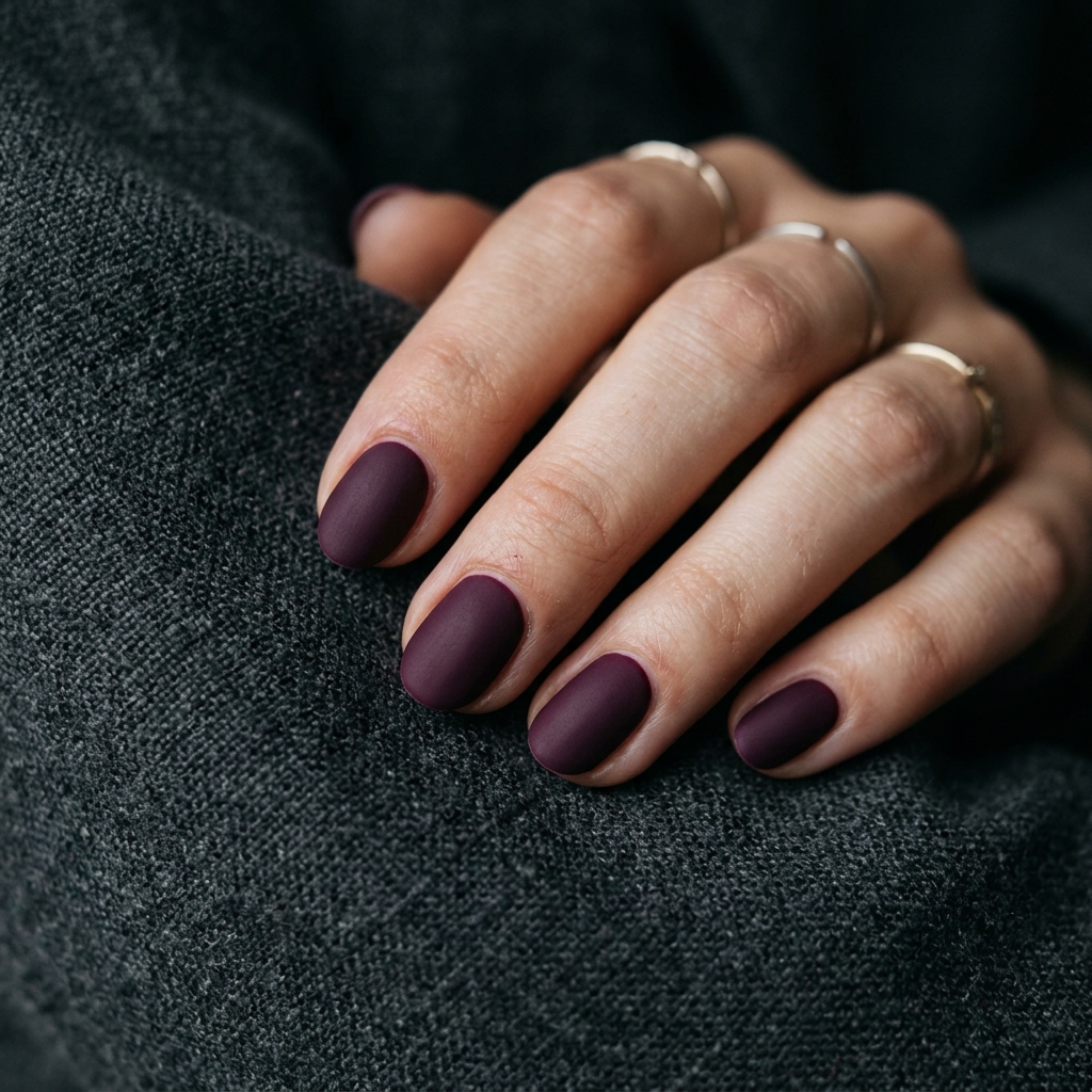 30 Short oval nails ideas: Creative Designs to Inspire Your Next Manicure 19 Matte Finish Short Oval Nail Ideas