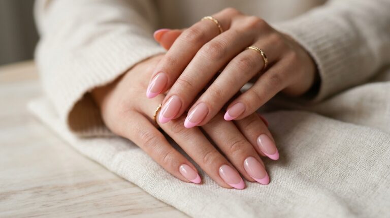 Pink French Nails