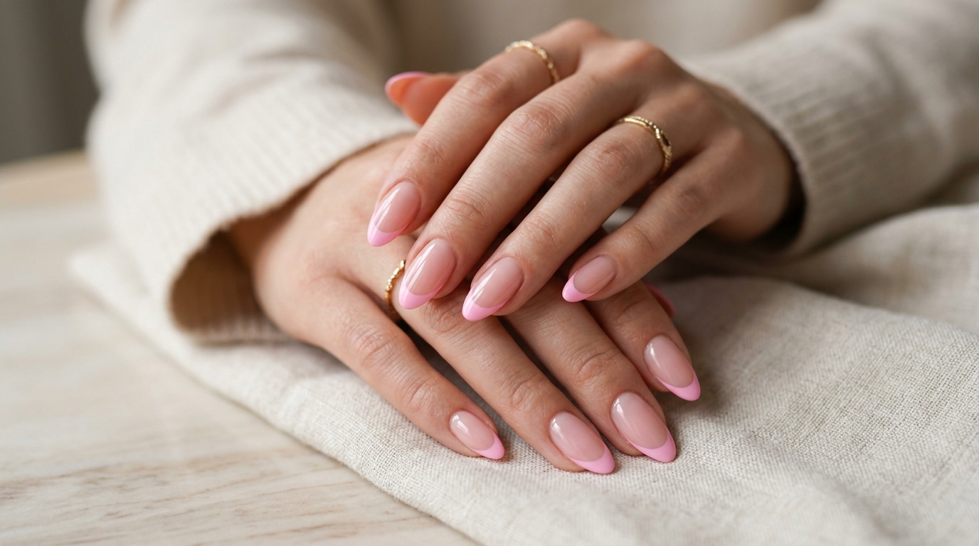 Pink French Nails