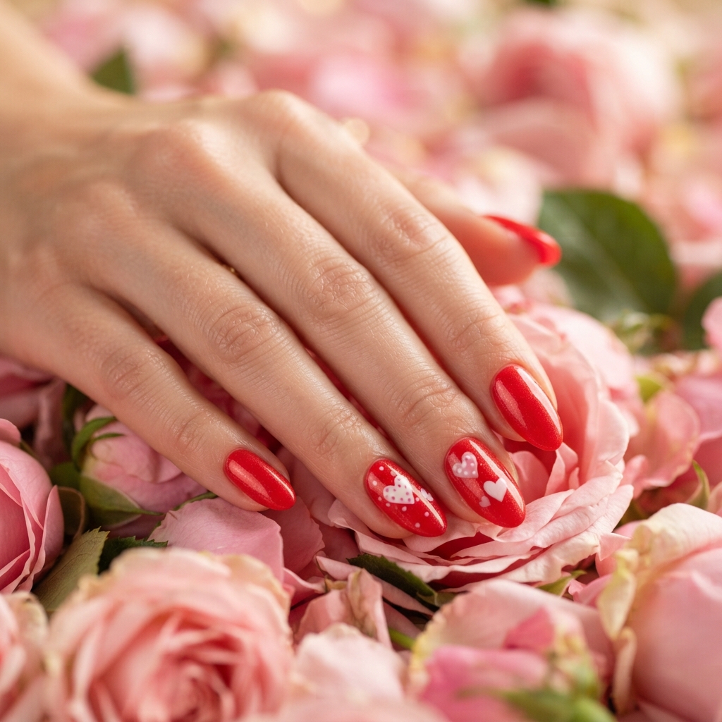 Bright Red Valentine's Day Nails Ideas