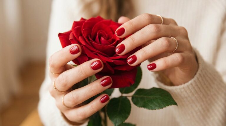 Short Red Nails