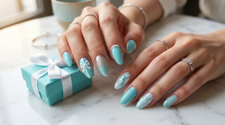 Tiffany Blue Nails
