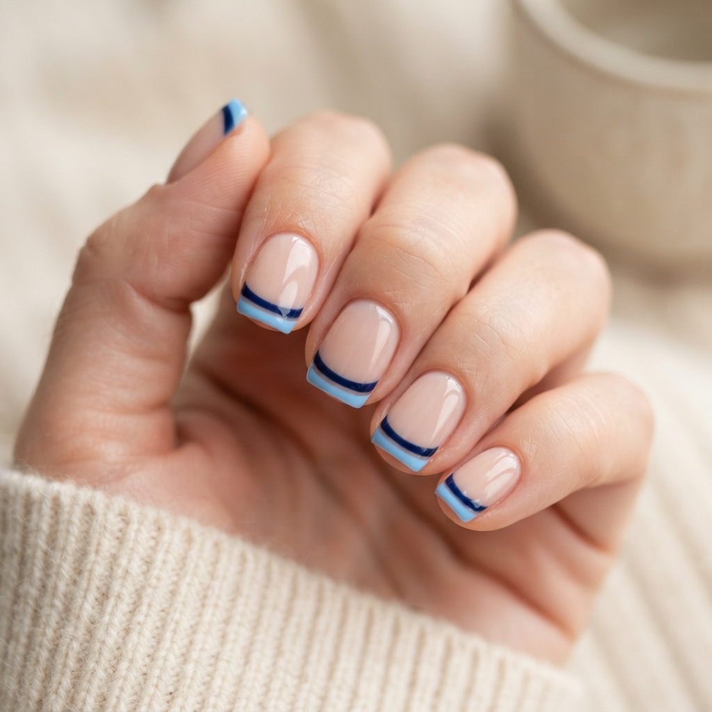 Two-Tone Blue French Ideas