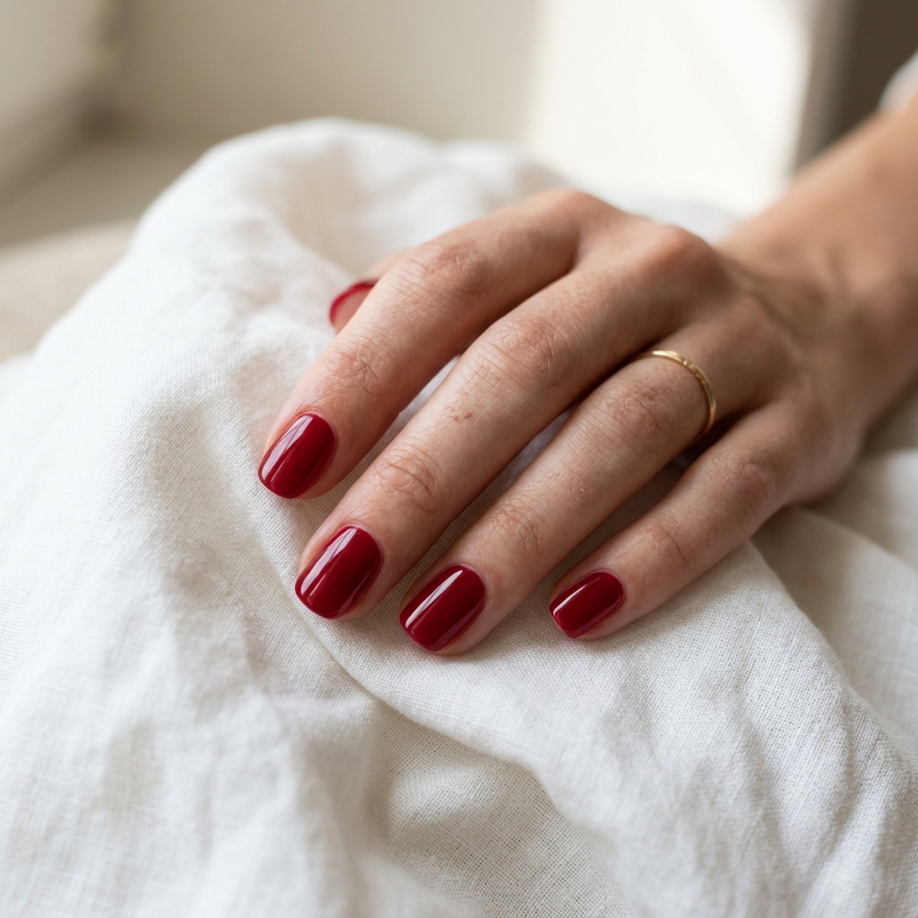 30 Solid Color Nails Ideas for a Fresh, Stylish Look 2 Classic Red Solid Color Nails Ideas